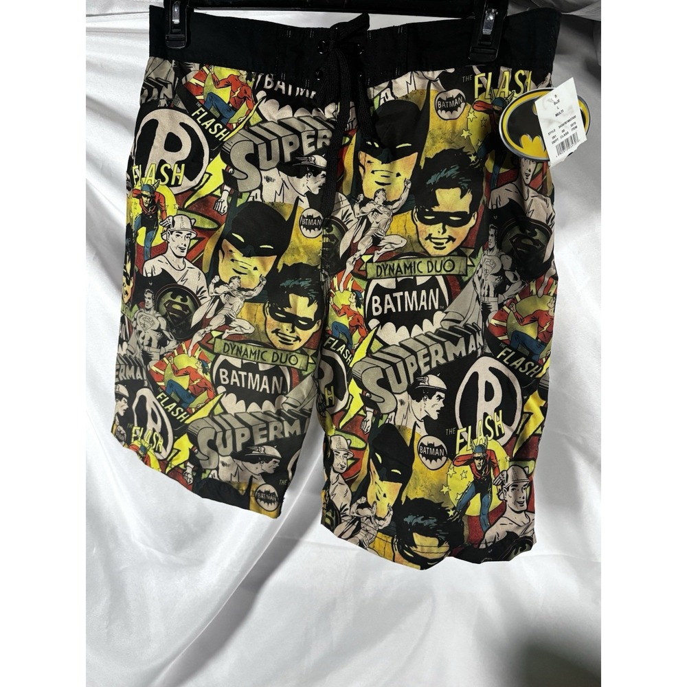Batman Swim Trunks Men's Size L‎ NWT DC Comics
